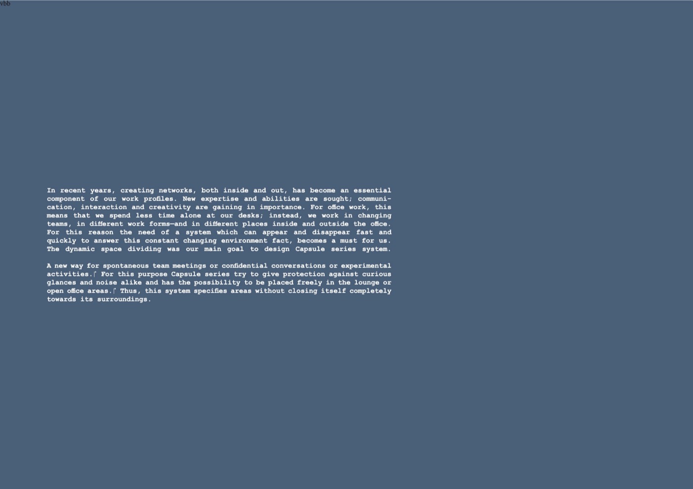 Capsule Series booklet, introduction