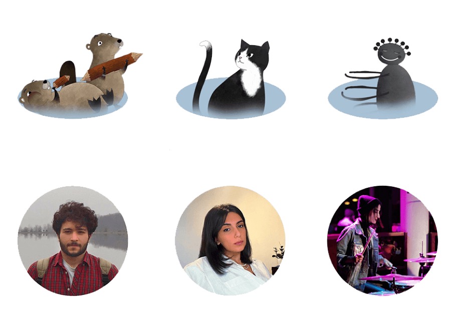 Storybook characters mapped to the real friends who inspired them