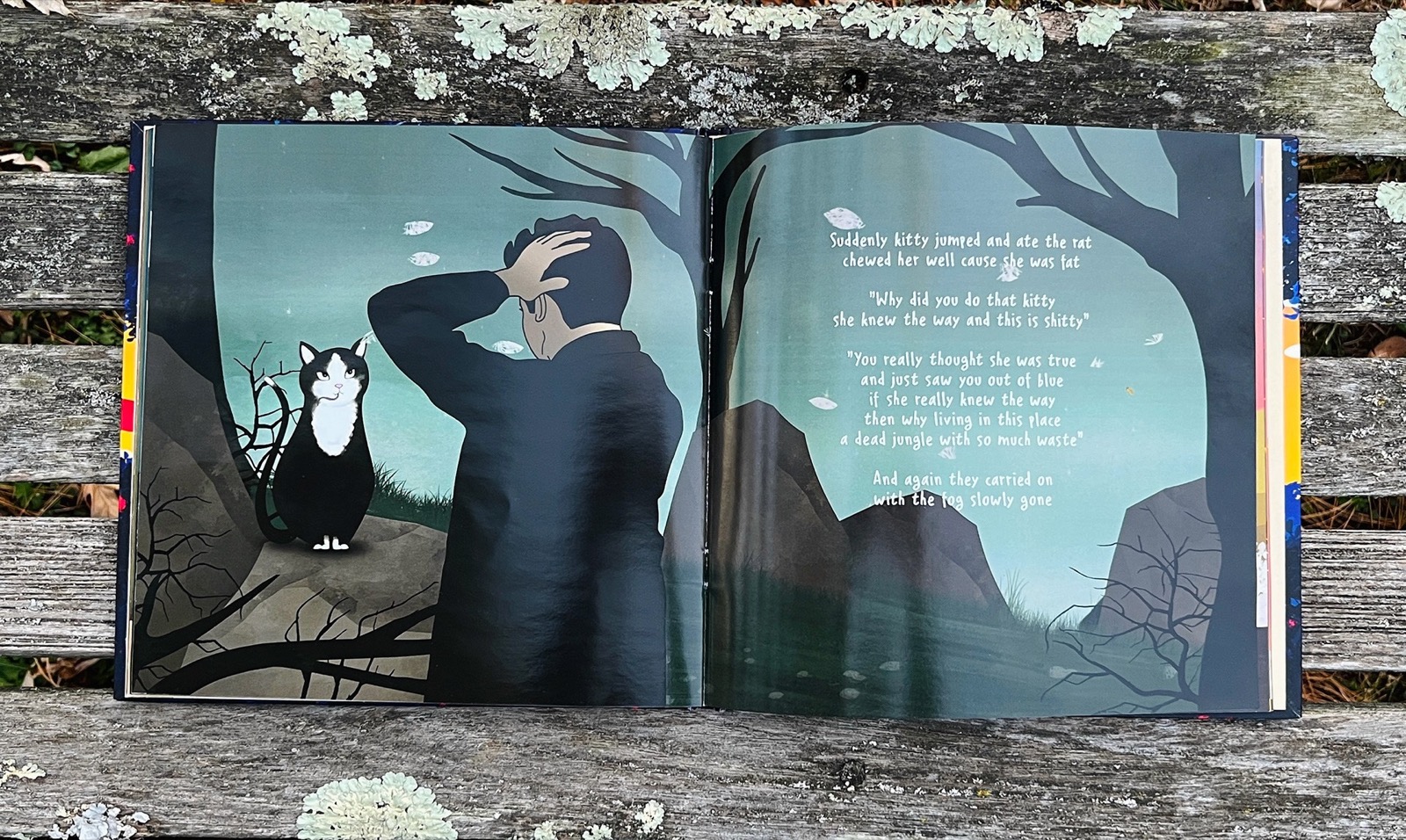 Searching for the Big Red Tree storybook spread