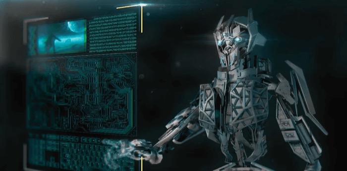 Sci-fi robot HUD reference