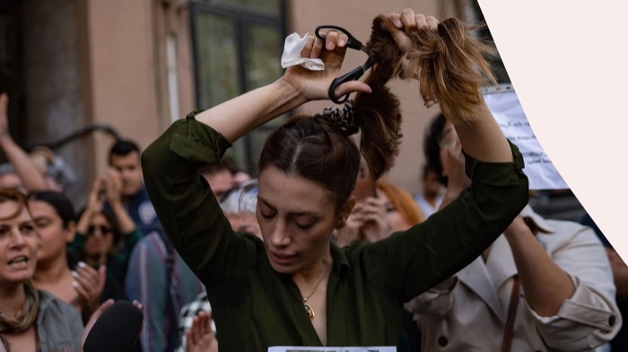 2022 Iran protests, cutting hair as a symbol of resilience