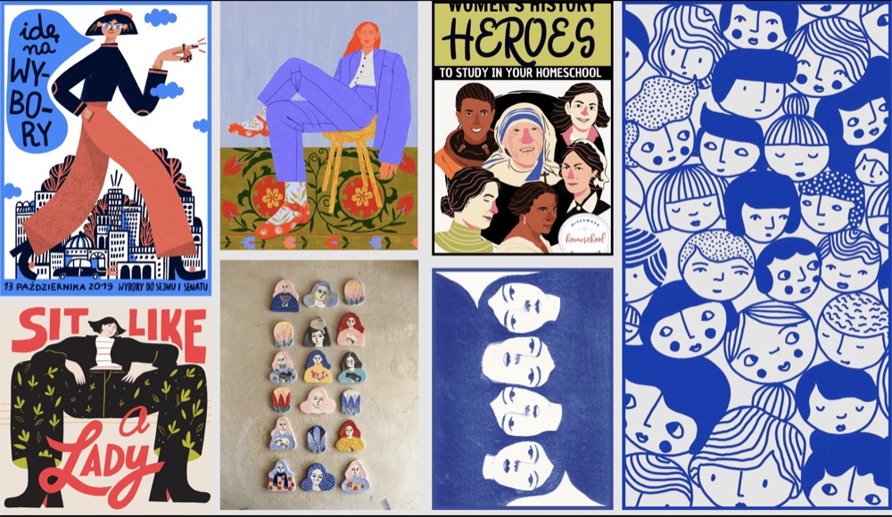 Women's History Month moodboard references